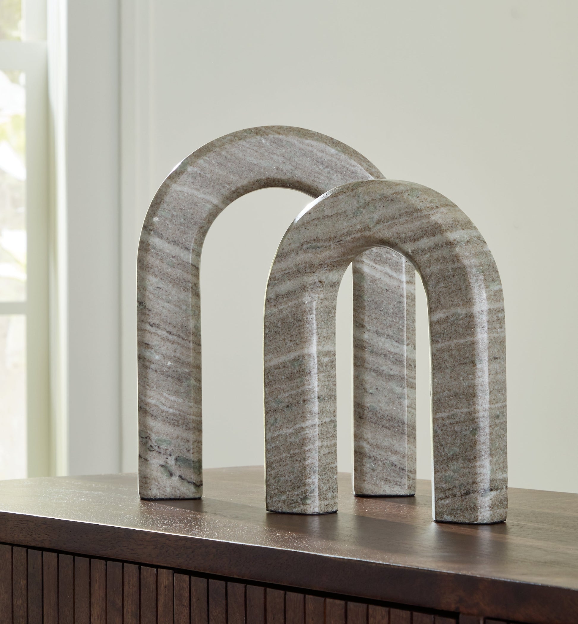 Keithton Taupe Sculpture Set (Set of 2) - A2000618 - Luna Furniture - Dallas Store
