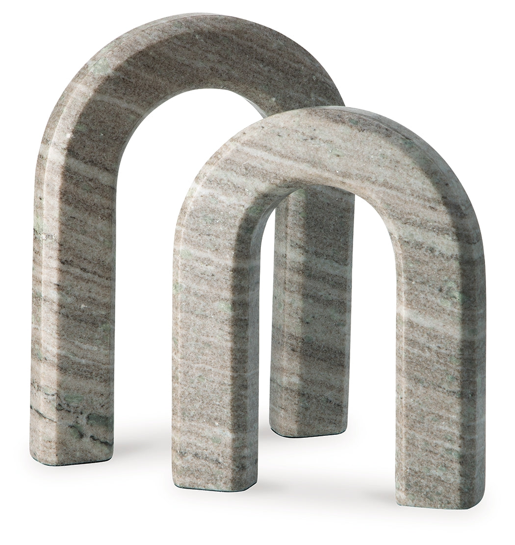 Keithton Taupe Sculpture Set (Set of 2) - A2000618 - Luna Furniture - Dallas Store