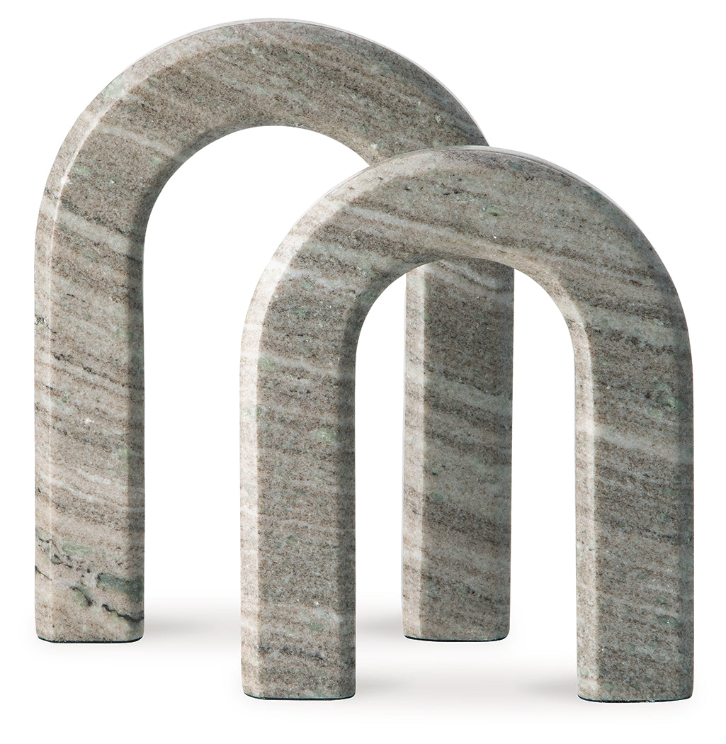 Keithton Taupe Sculpture Set (Set of 2) - A2000618 - Luna Furniture - Dallas Store