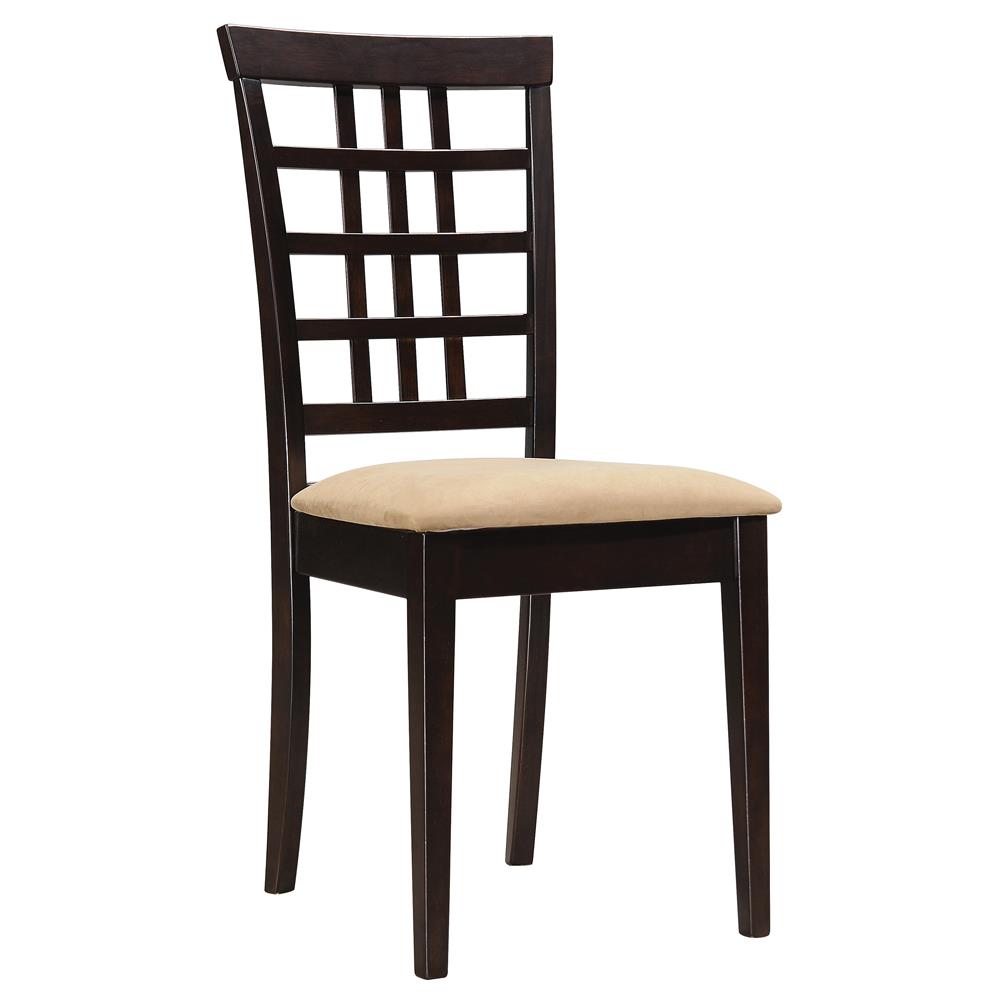 Kelso Cappuccino Lattice Back Dining Chairs, Set of 2 - 190822 - Luna Furniture - Dallas Store