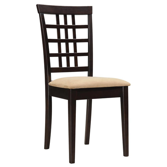 Kelso Cappuccino Lattice Back Dining Chairs, Set of 2 - 190822 - Luna Furniture - Dallas Store