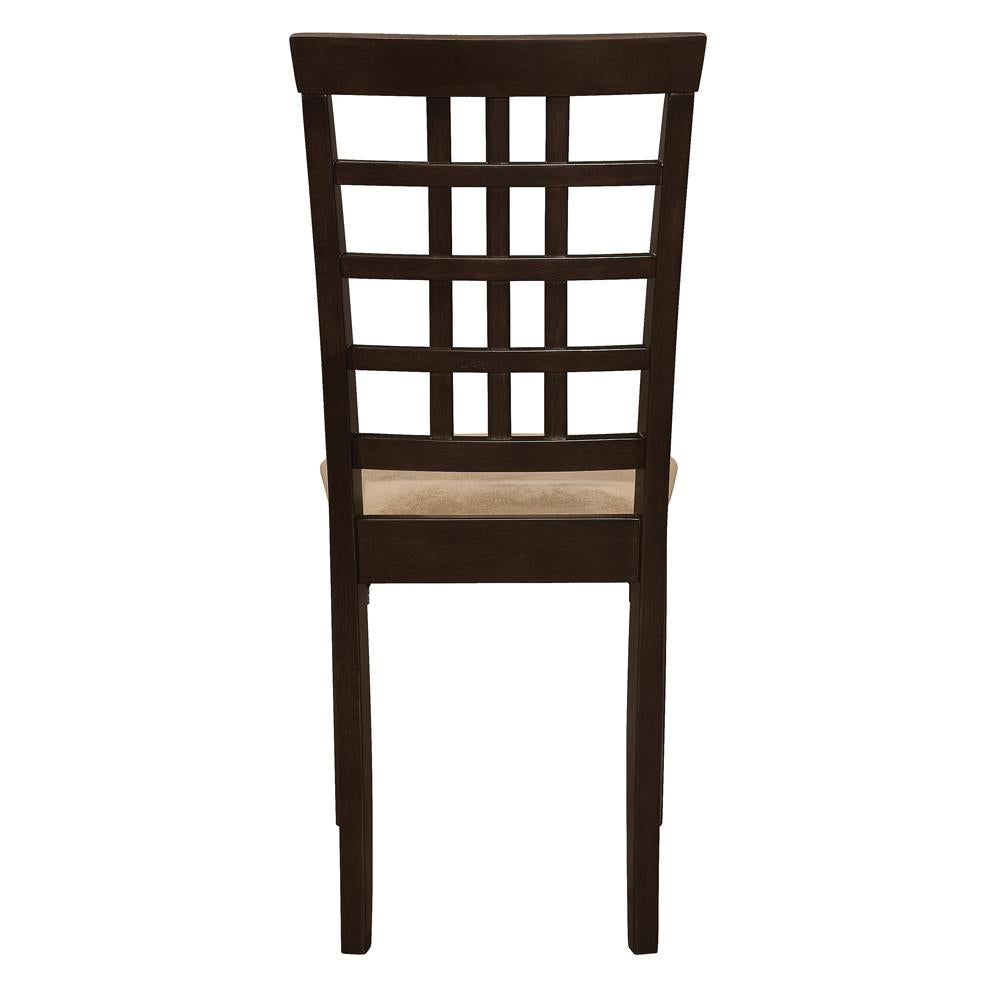 Kelso Cappuccino Lattice Back Dining Chairs, Set of 2 - 190822 - Luna Furniture - Dallas Store