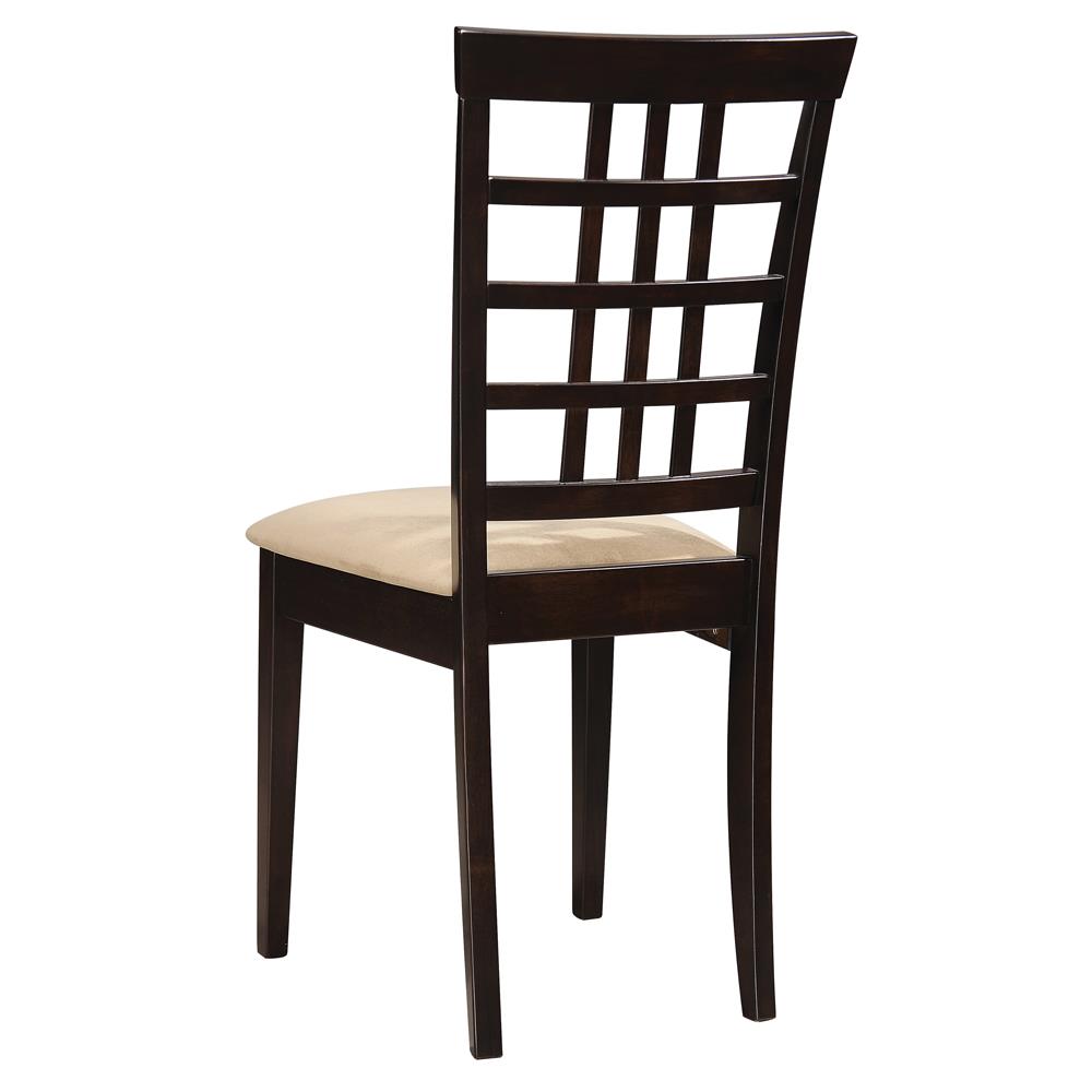 Kelso Cappuccino Lattice Back Dining Chairs, Set of 2 - 190822 - Luna Furniture - Dallas Store