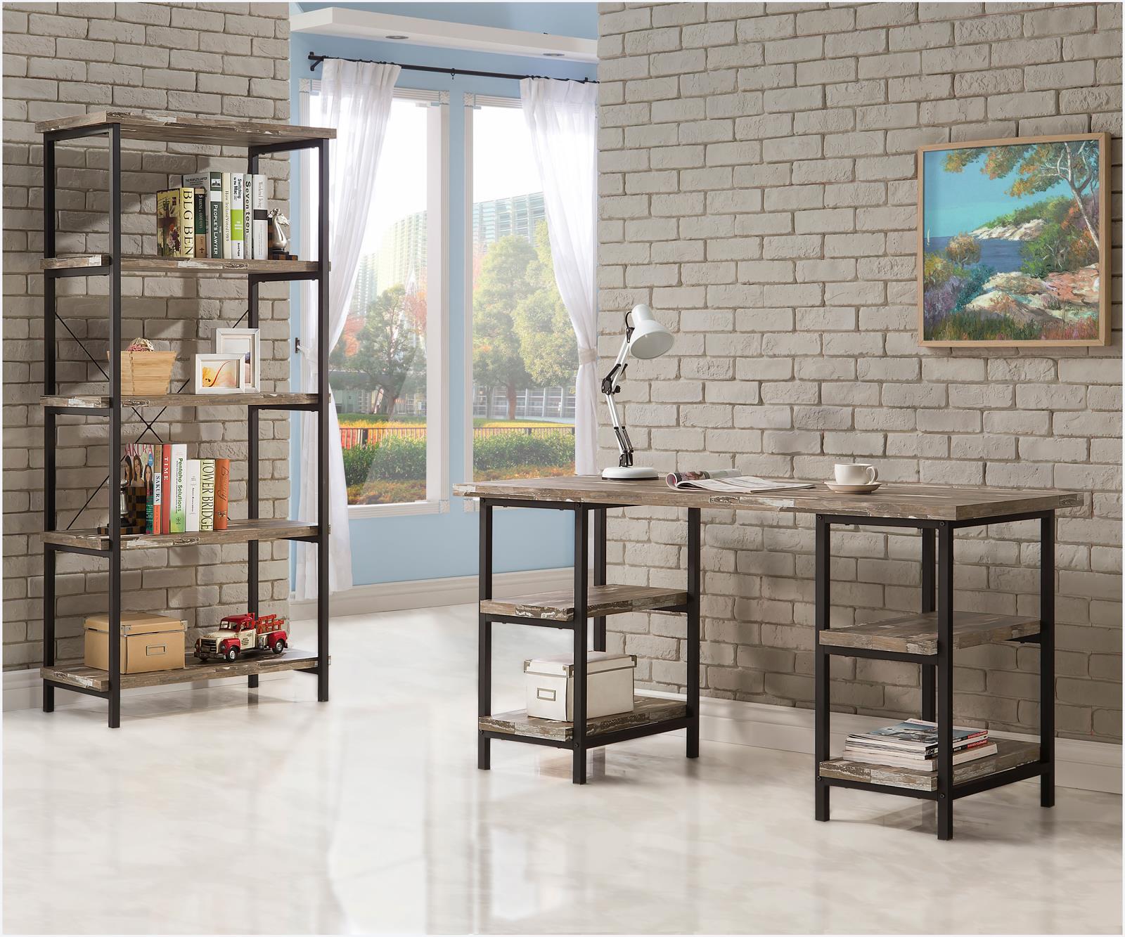 Kemper Salvaged Cabin 4-Shelf Writing Desk - 801551 - Luna Furniture - Dallas Store