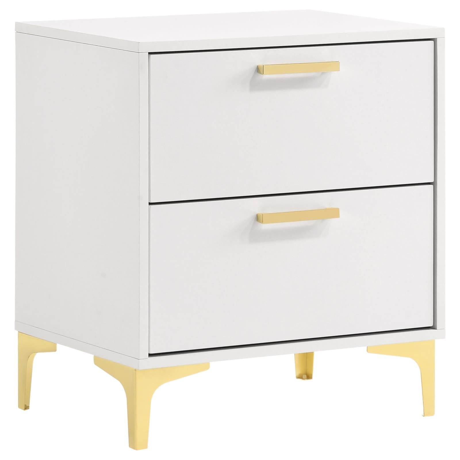 Kendall 2-Drawer Nightstand White - 224402 - Luna Furniture - Dallas Store