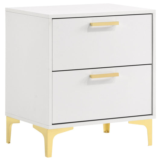 Kendall 2-Drawer Nightstand White - 224402 - Luna Furniture - Dallas Store