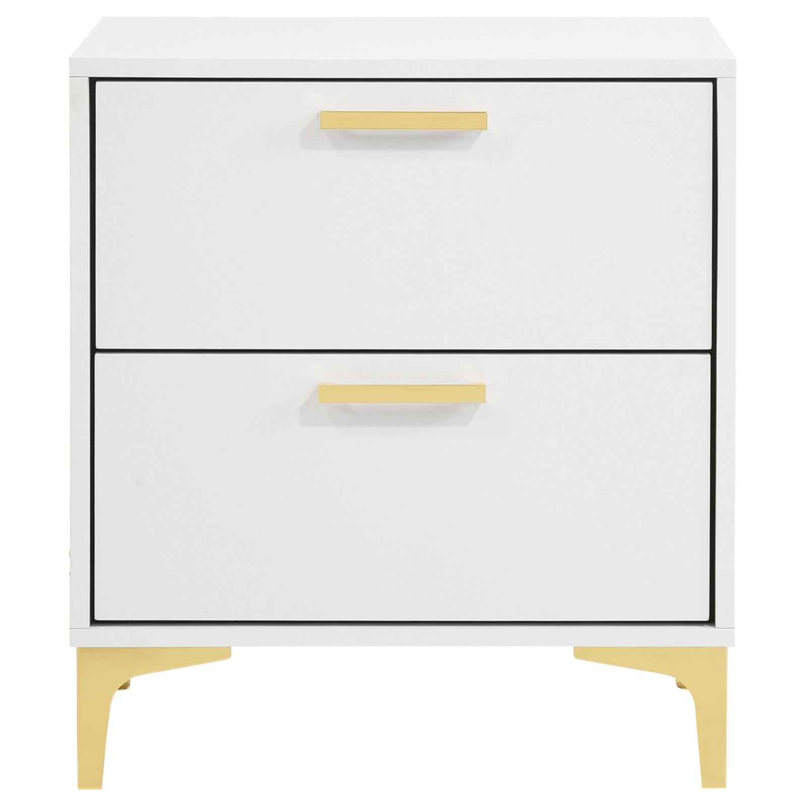 Kendall 2-Drawer Nightstand White - 224402 - Luna Furniture - Dallas Store