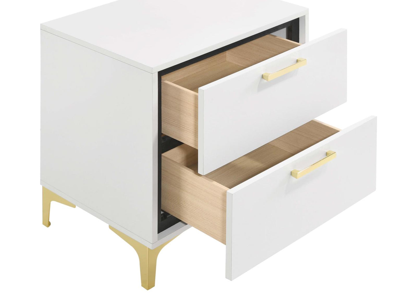 Kendall 2-Drawer Nightstand White - 224402 - Luna Furniture - Dallas Store