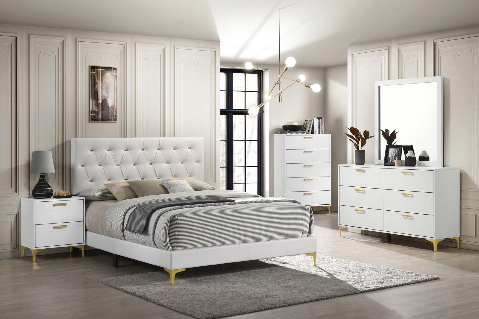Kendall 2-Drawer Nightstand White - 224402 - Luna Furniture - Dallas Store