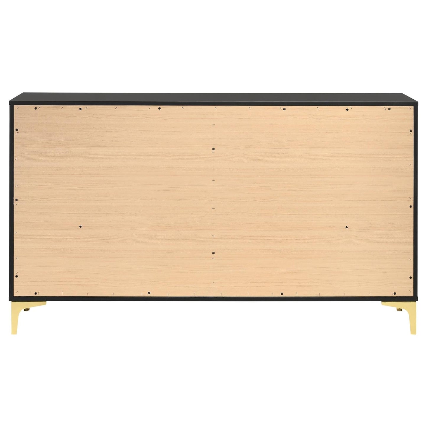 Kendall Black/Gold 6-Drawer Dresser - 224453 - Luna Furniture - Dallas Store