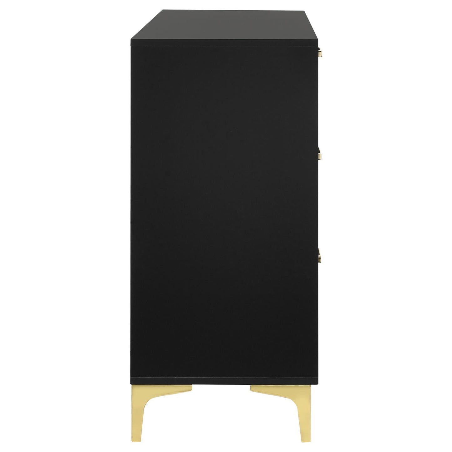 Kendall Black/Gold 6-Drawer Dresser - 224453 - Luna Furniture - Dallas Store