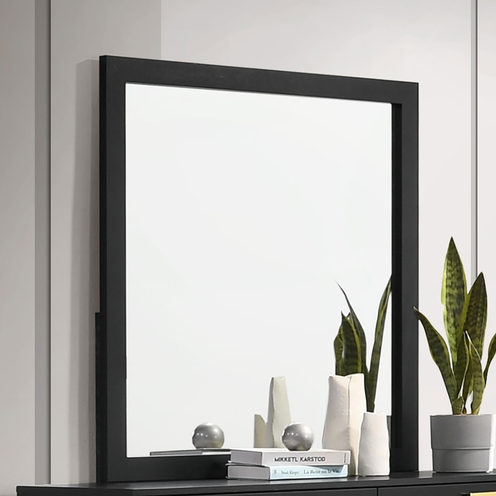 Kendall Black Square Dresser Mirror - 224454 - Luna Furniture - Dallas Store