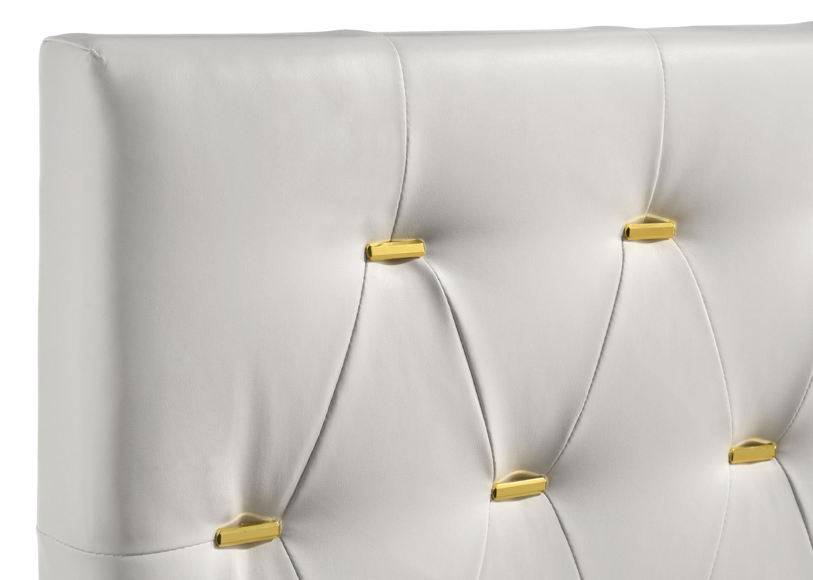 Kendall Tufted Upholstered Panel Queen Bed White - 224401Q - Luna Furniture - Dallas Store