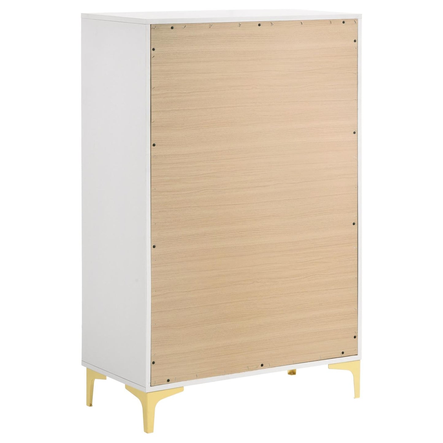 Kendall White 5-Drawer Chest - 224405 - Luna Furniture - Dallas Store