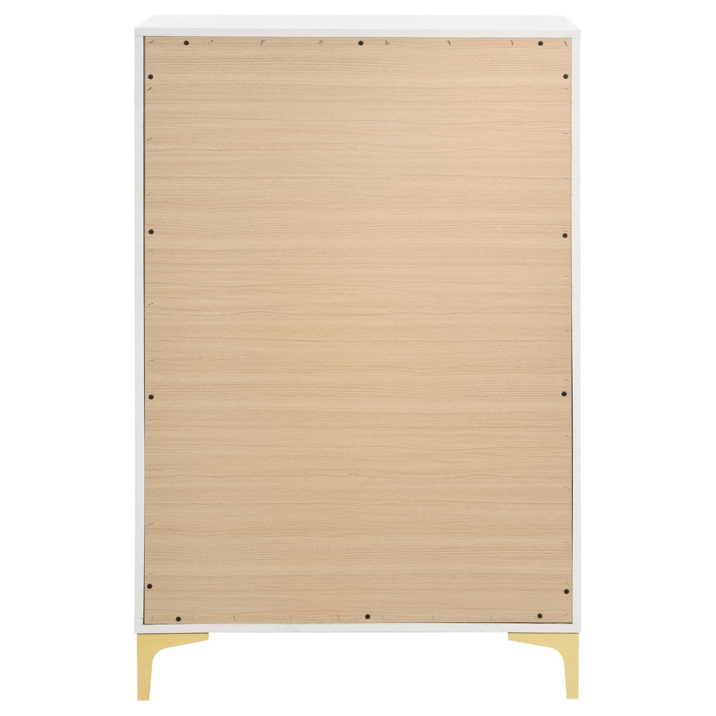 Kendall White 5-Drawer Chest - 224405 - Luna Furniture - Dallas Store