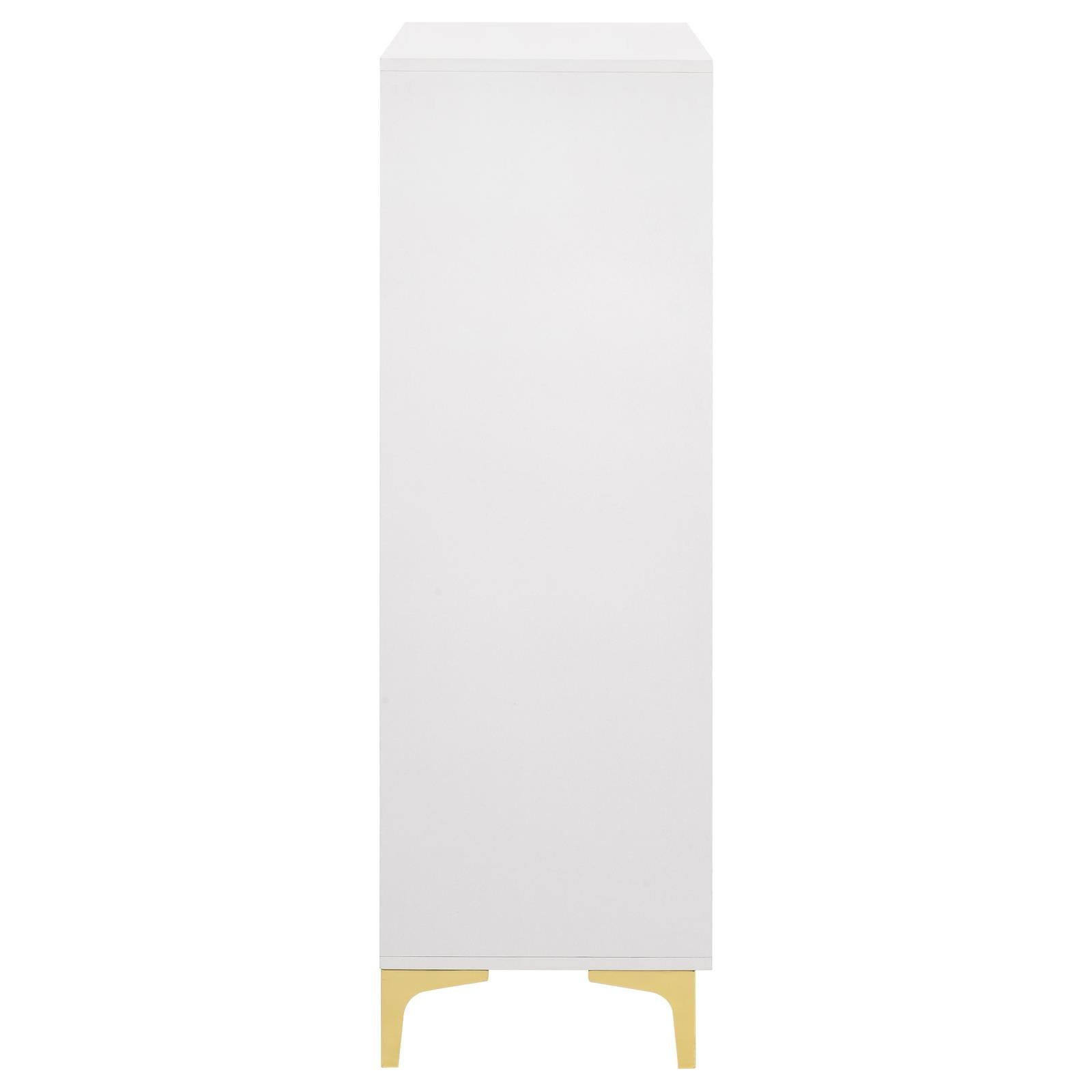 Kendall White 5-Drawer Chest - 224405 - Luna Furniture - Dallas Store