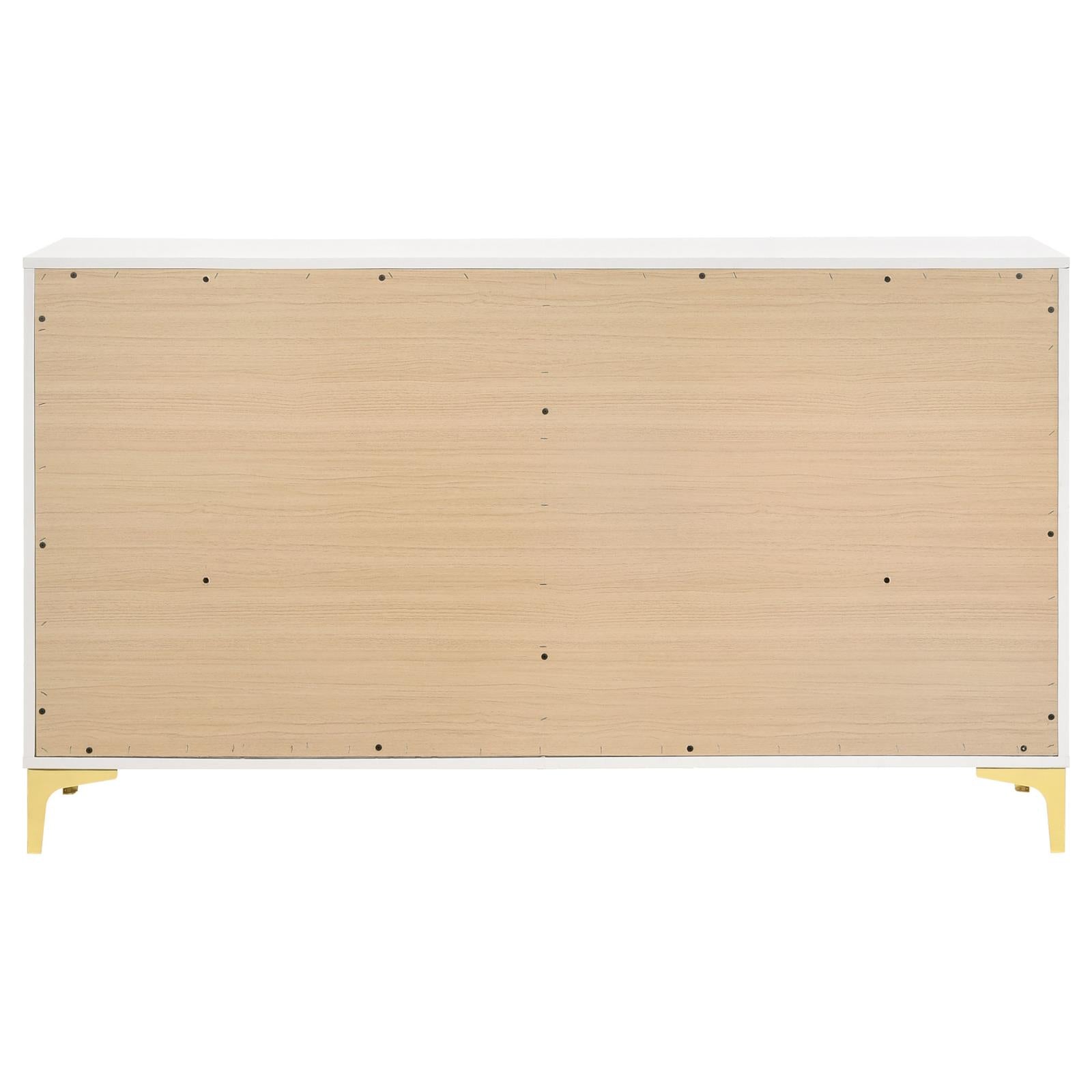 Kendall White 6-Drawer Dresser - 224403 - Luna Furniture - Dallas Store