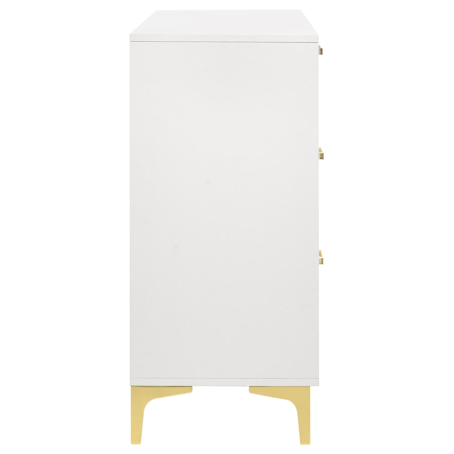 Kendall White 6-Drawer Dresser - 224403 - Luna Furniture - Dallas Store