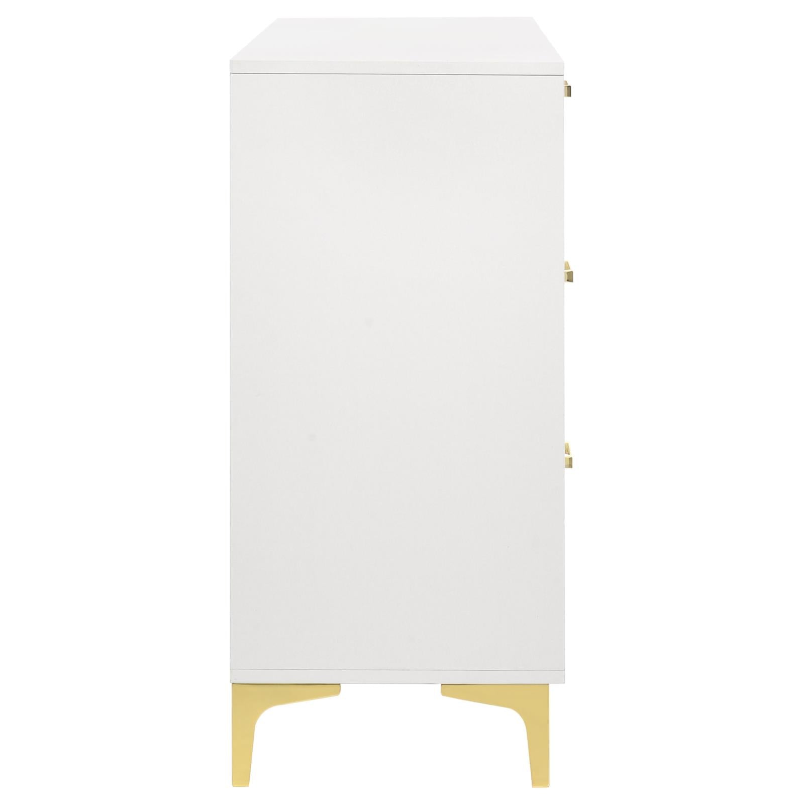 Kendall White 6-Drawer Dresser - 224403 - Luna Furniture - Dallas Store