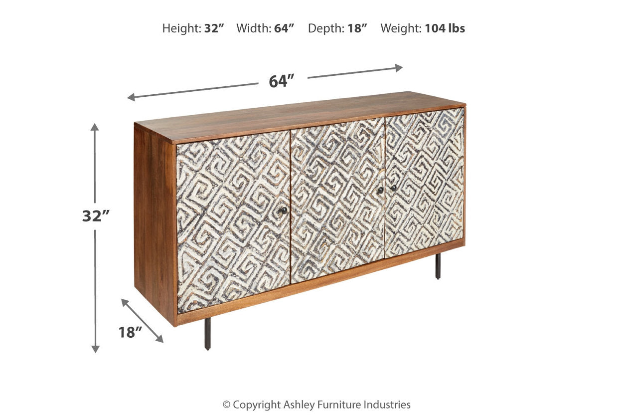 Kerrings Brown/Black/White Accent Cabinet - A4000258 - Luna Furniture - Dallas Store