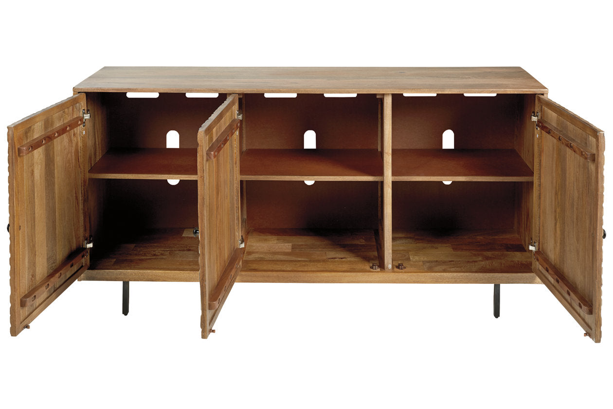 Kerrings Brown/Black/White Accent Cabinet - A4000258 - Luna Furniture - Dallas Store