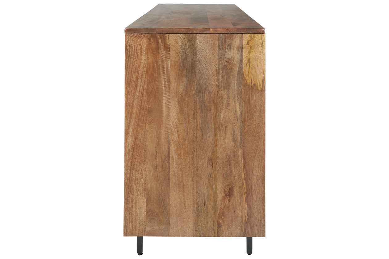 Kerrings Brown/Black/White Accent Cabinet - A4000258 - Luna Furniture - Dallas Store
