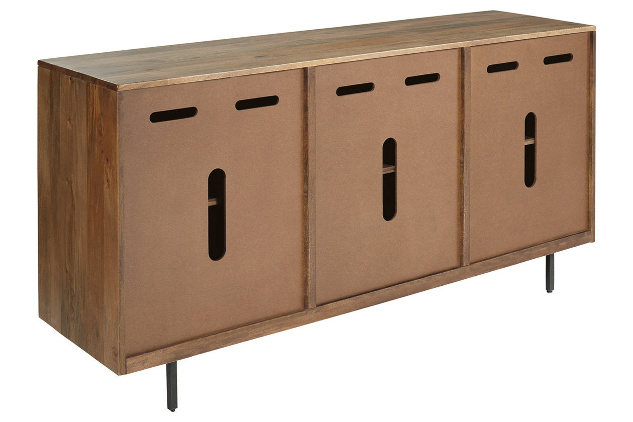 Kerrings Brown/Black/White Accent Cabinet - A4000258 - Luna Furniture - Dallas Store