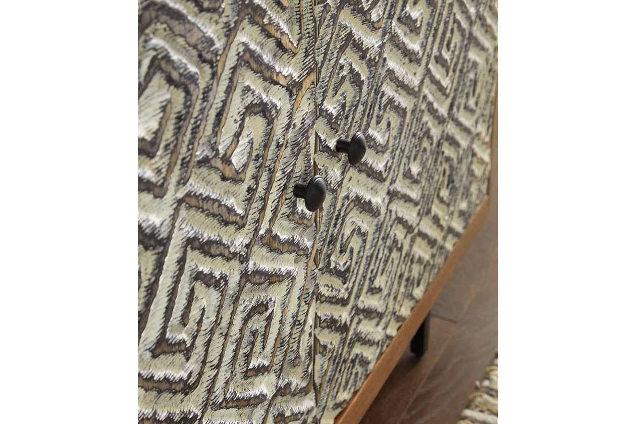Kerrings Brown/Black/White Accent Cabinet - A4000258 - Luna Furniture - Dallas Store