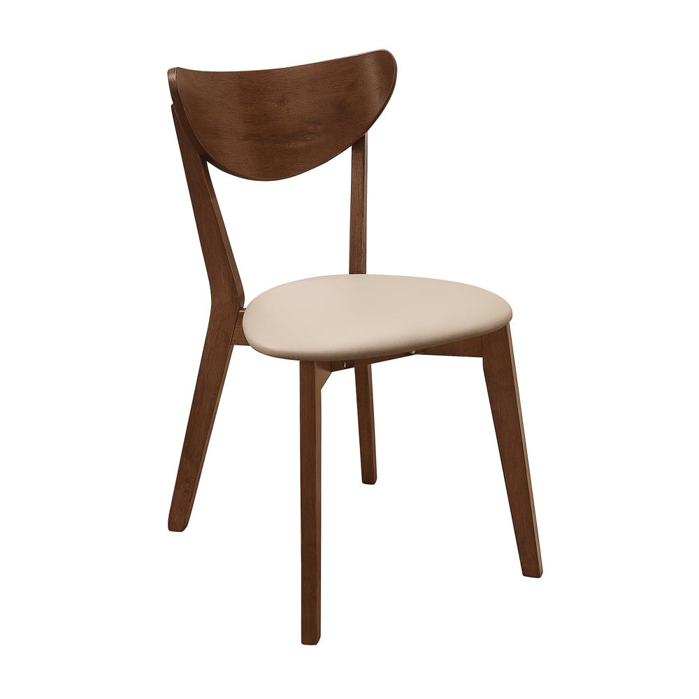 Kersey Beige/Chestnut Dining Side Chairs with Curved Backs, Set of 2 - 103062 - Luna Furniture - Dallas Store