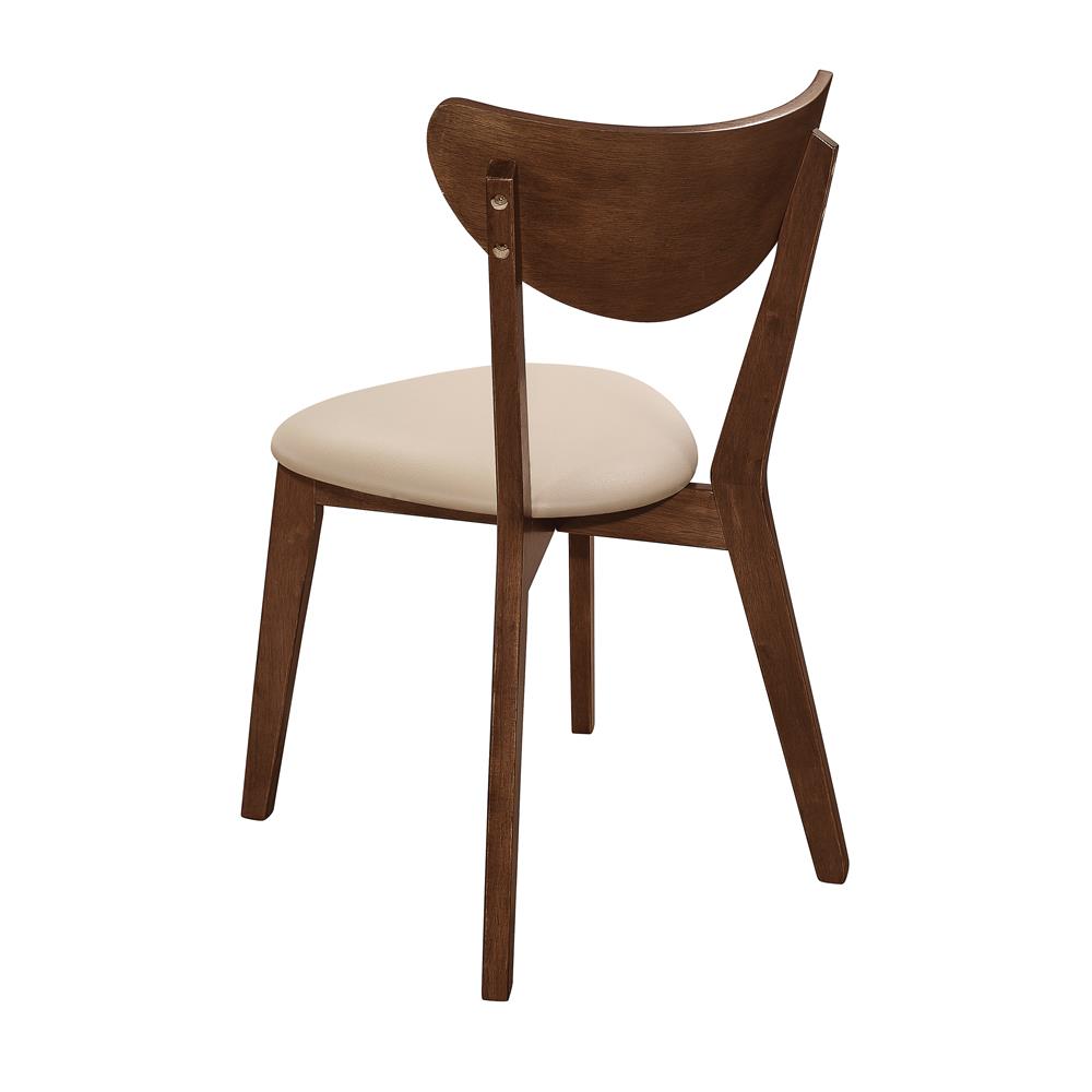 Kersey Beige/Chestnut Dining Side Chairs with Curved Backs, Set of 2 - 103062 - Luna Furniture - Dallas Store
