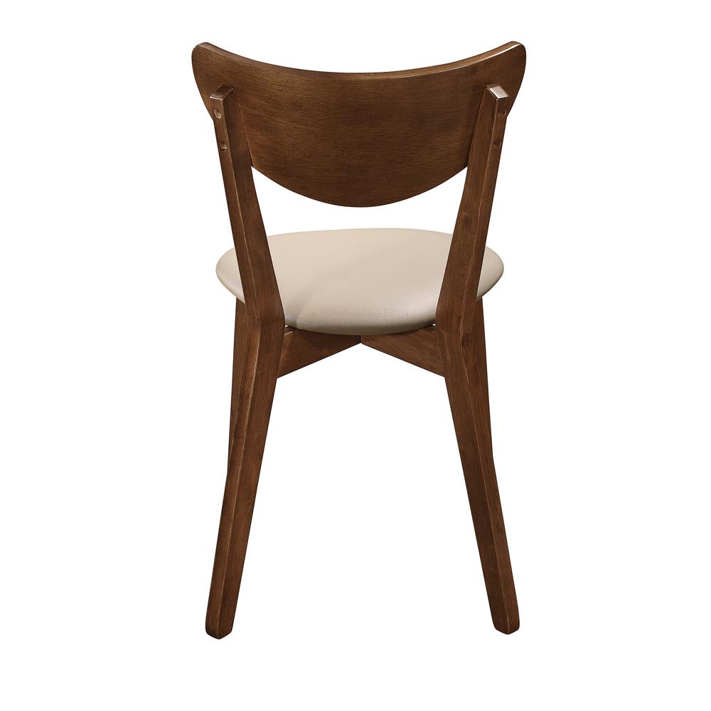 Kersey Beige/Chestnut Dining Side Chairs with Curved Backs, Set of 2 - 103062 - Luna Furniture - Dallas Store