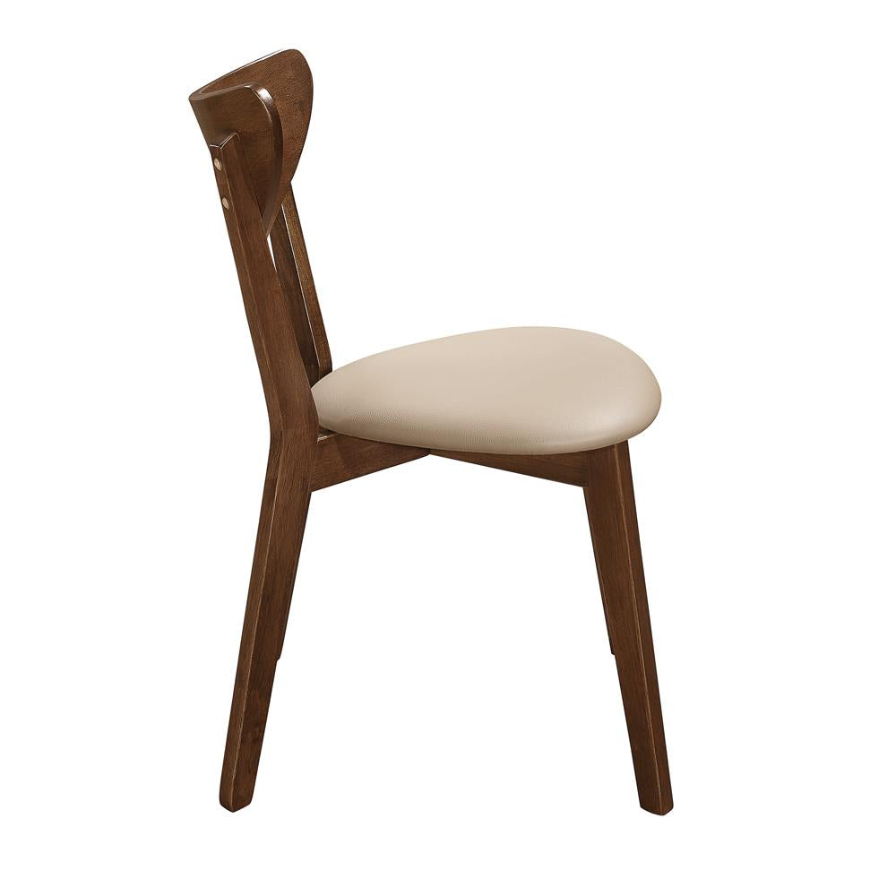Kersey Beige/Chestnut Dining Side Chairs with Curved Backs, Set of 2 - 103062 - Luna Furniture - Dallas Store