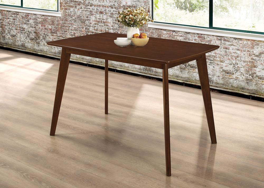 Kersey Chestnut Dining Table with Angled Legs - 103061 - Luna Furniture - Dallas Store