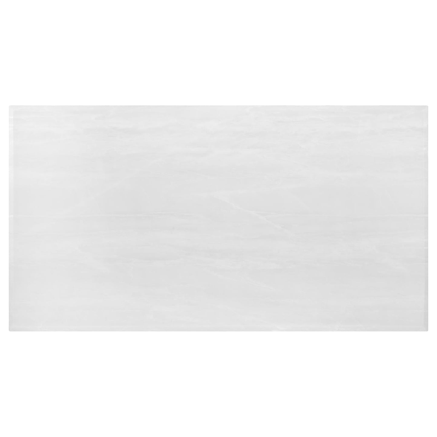 Kerwin White/Chrome Rectangle Faux Marble Top Dining Table - 111101 - Luna Furniture - Dallas Store