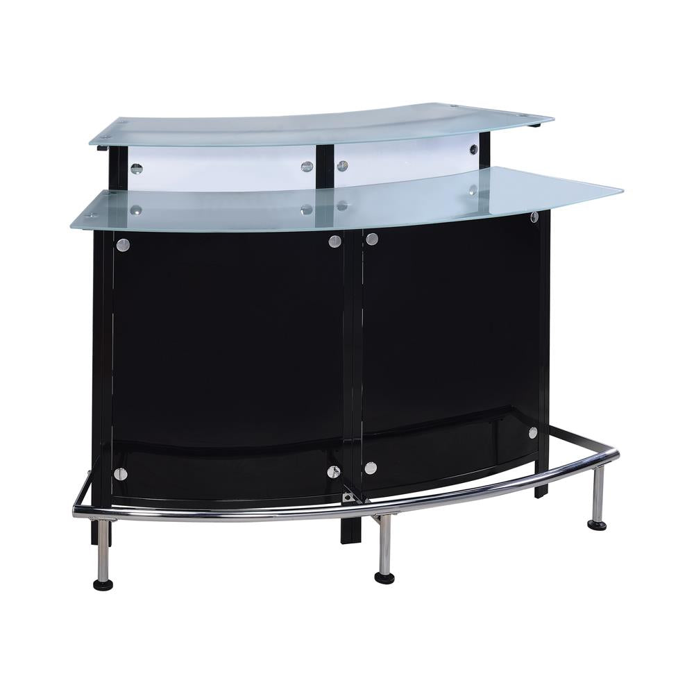 Keystone Black Glass Top Bar Unit - 100139 - Luna Furniture - Dallas Store