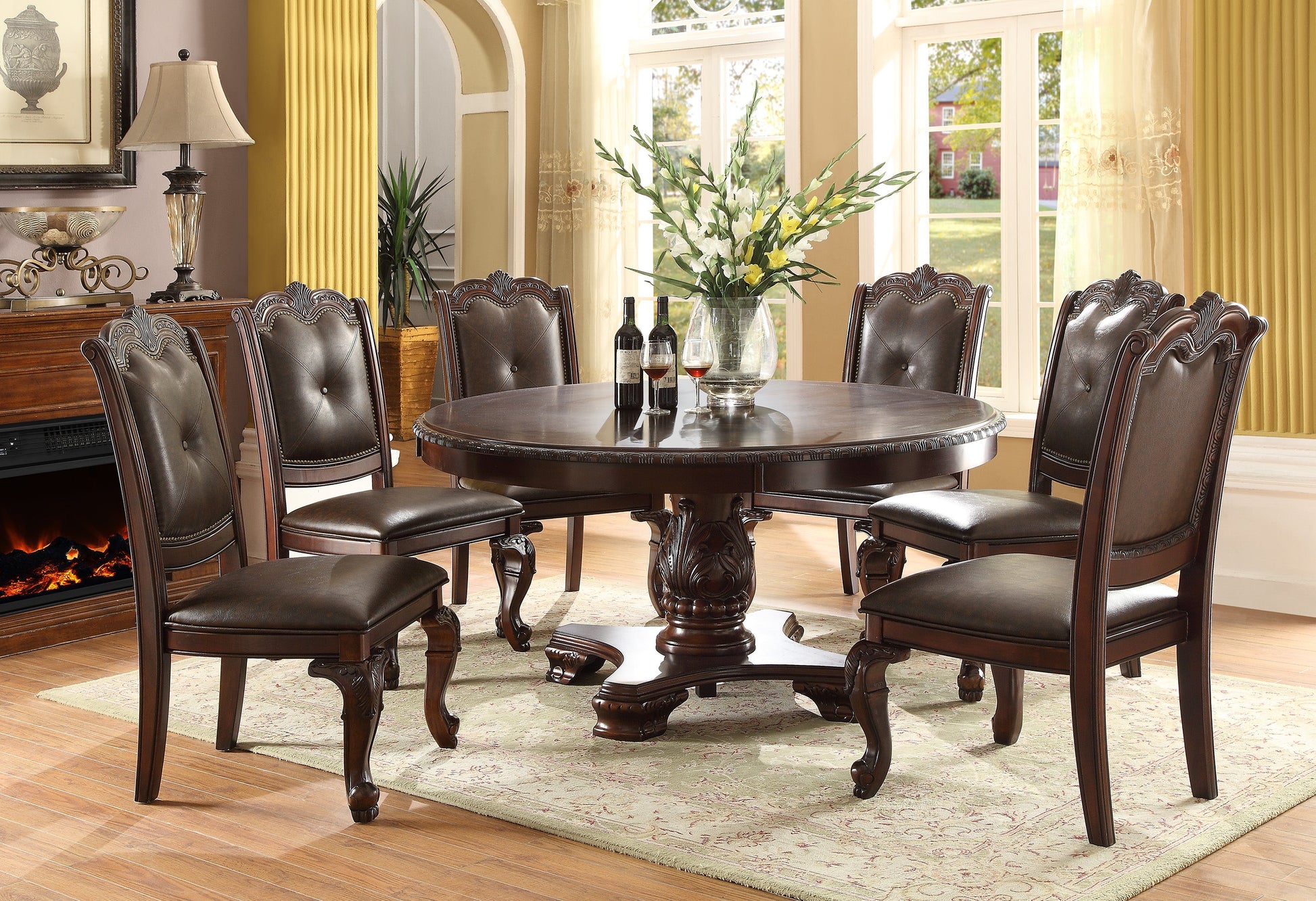 Kiera Brown Side Chair, Set of 2 - 2150S - Luna Furniture - Dallas Store