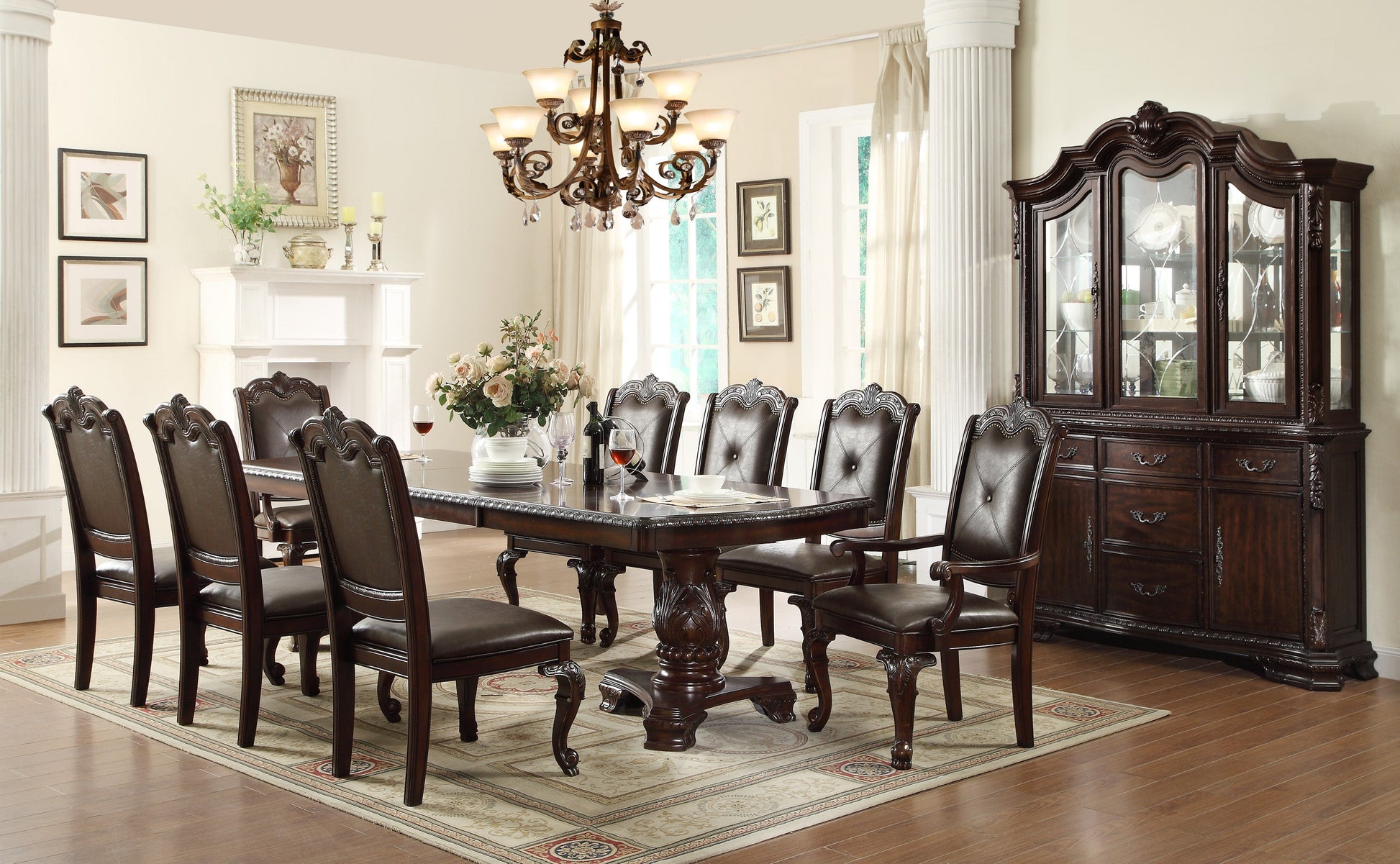 Kiera Brown Side Chair, Set of 2 - 2150S - Luna Furniture - Dallas Store