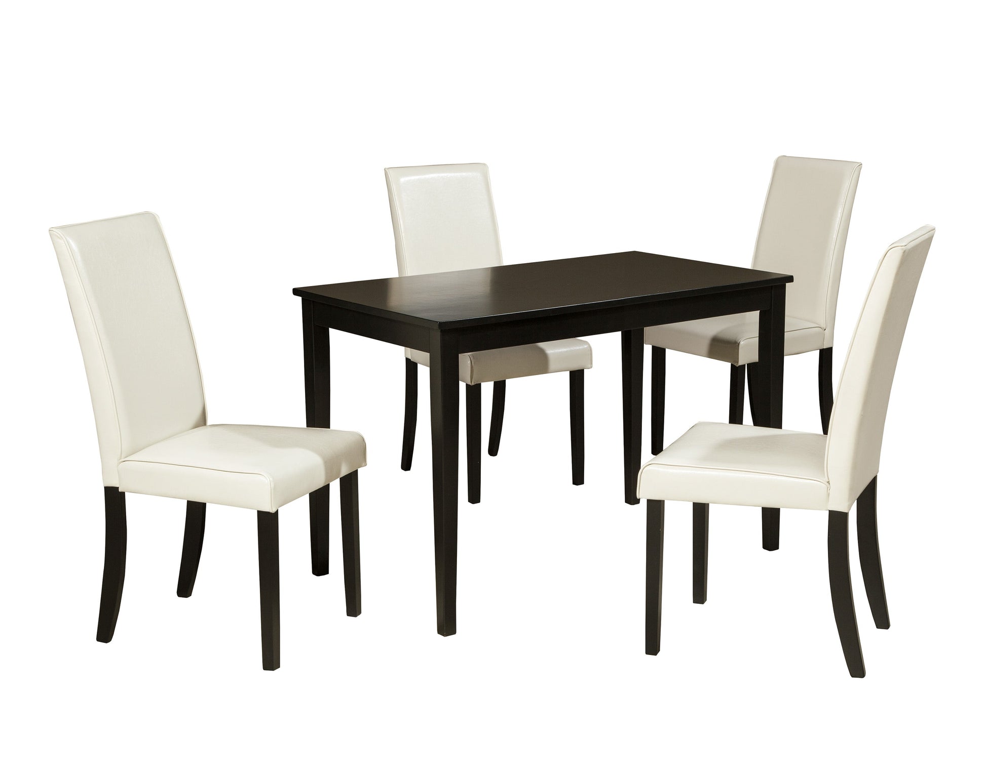 Kimonte Dark Brown/Ivory 5-Piece Rectangular Dining Set - SET | D250-25 | D250-01(2) - Luna Furniture - Dallas Store