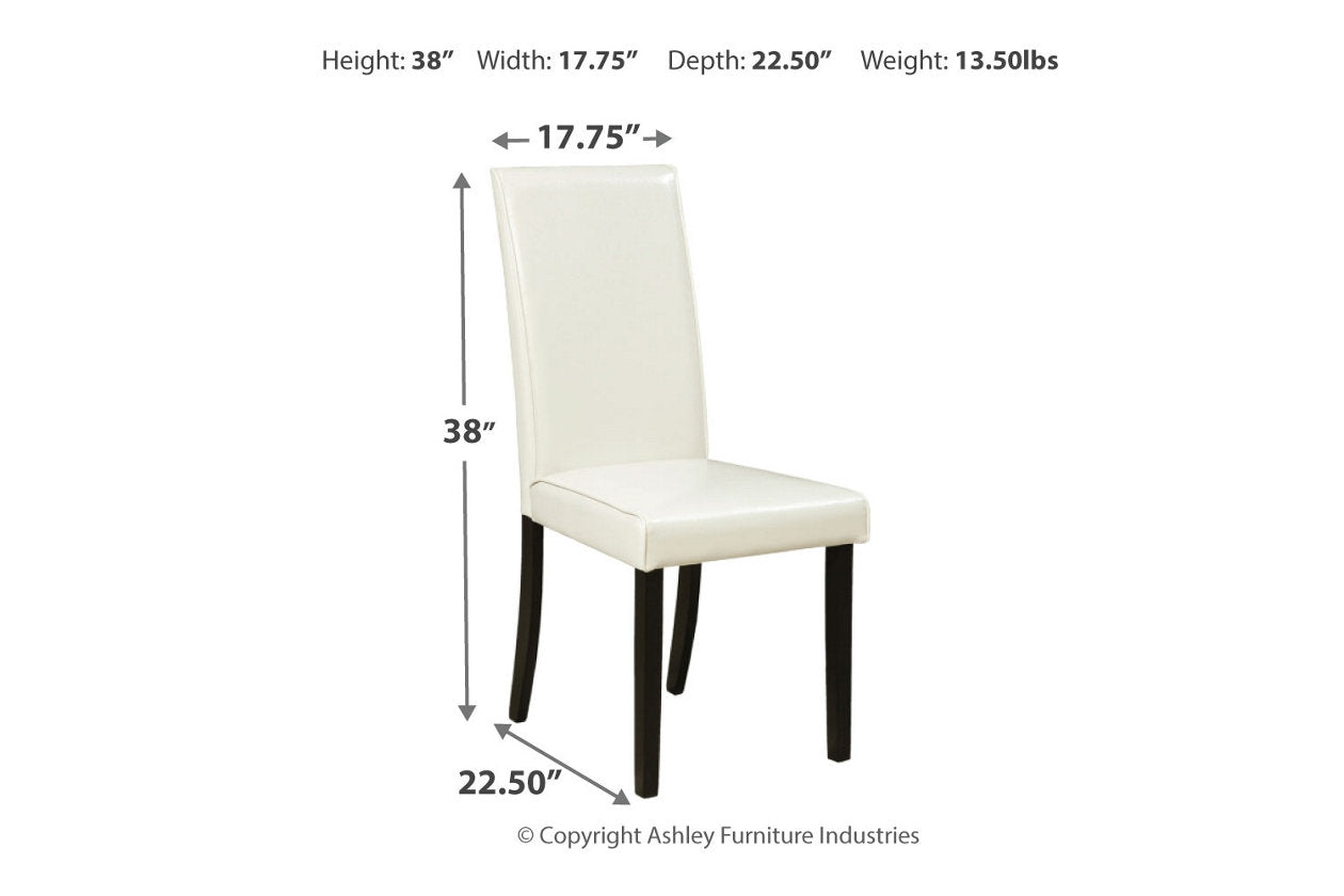 Kimonte Ivory Dining Chair, Set of 2 - D250-01 - Luna Furniture - Dallas Store