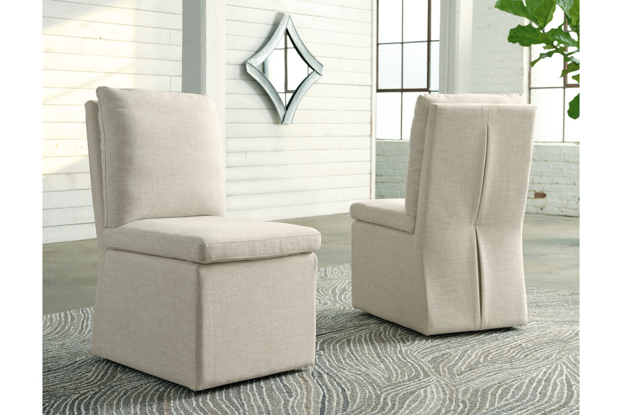 Krystanza Oatmeal Dining Chair, Set of 2 - D766-02 - Luna Furniture - Dallas Store