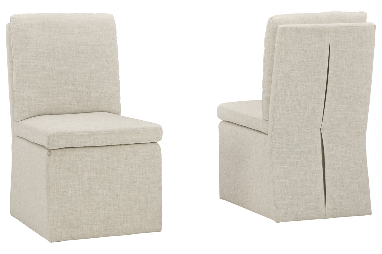 Krystanza Oatmeal Dining Chair, Set of 2 - D766-02 - Luna Furniture - Dallas Store