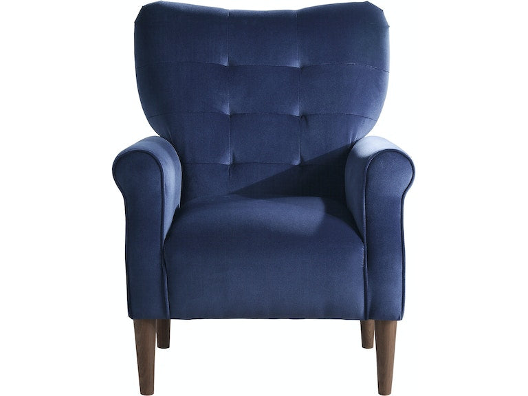 Kyrie Blue Velvet Accent Chair - 1046BU-1 - Luna Furniture - Dallas Store