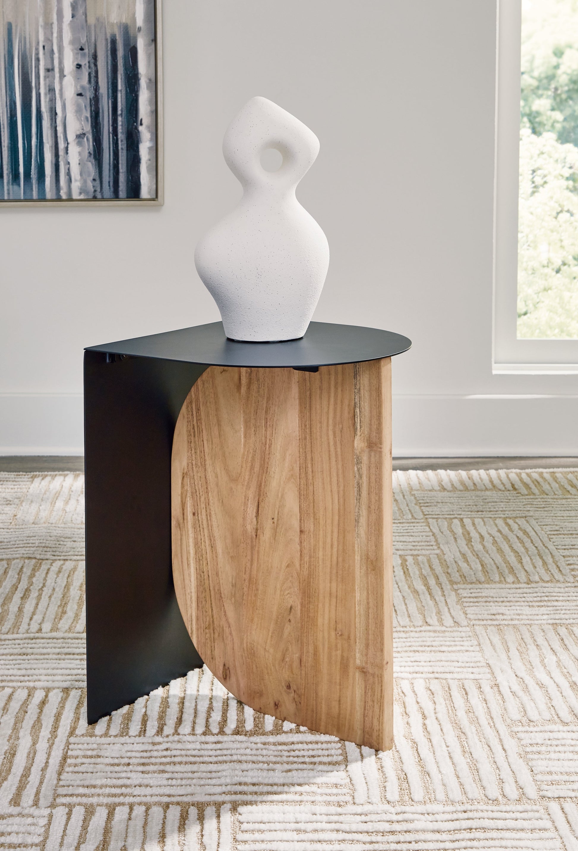 Ladgate Black/Natural Accent Table - A4000628 - Luna Furniture - Dallas Store