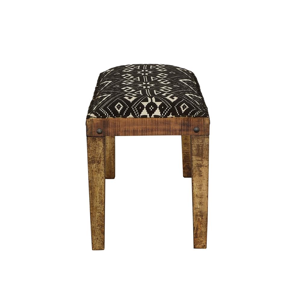 Lamont Natural/Navy Rectangular Upholstered Bench - 910177 - Luna Furniture - Dallas Store