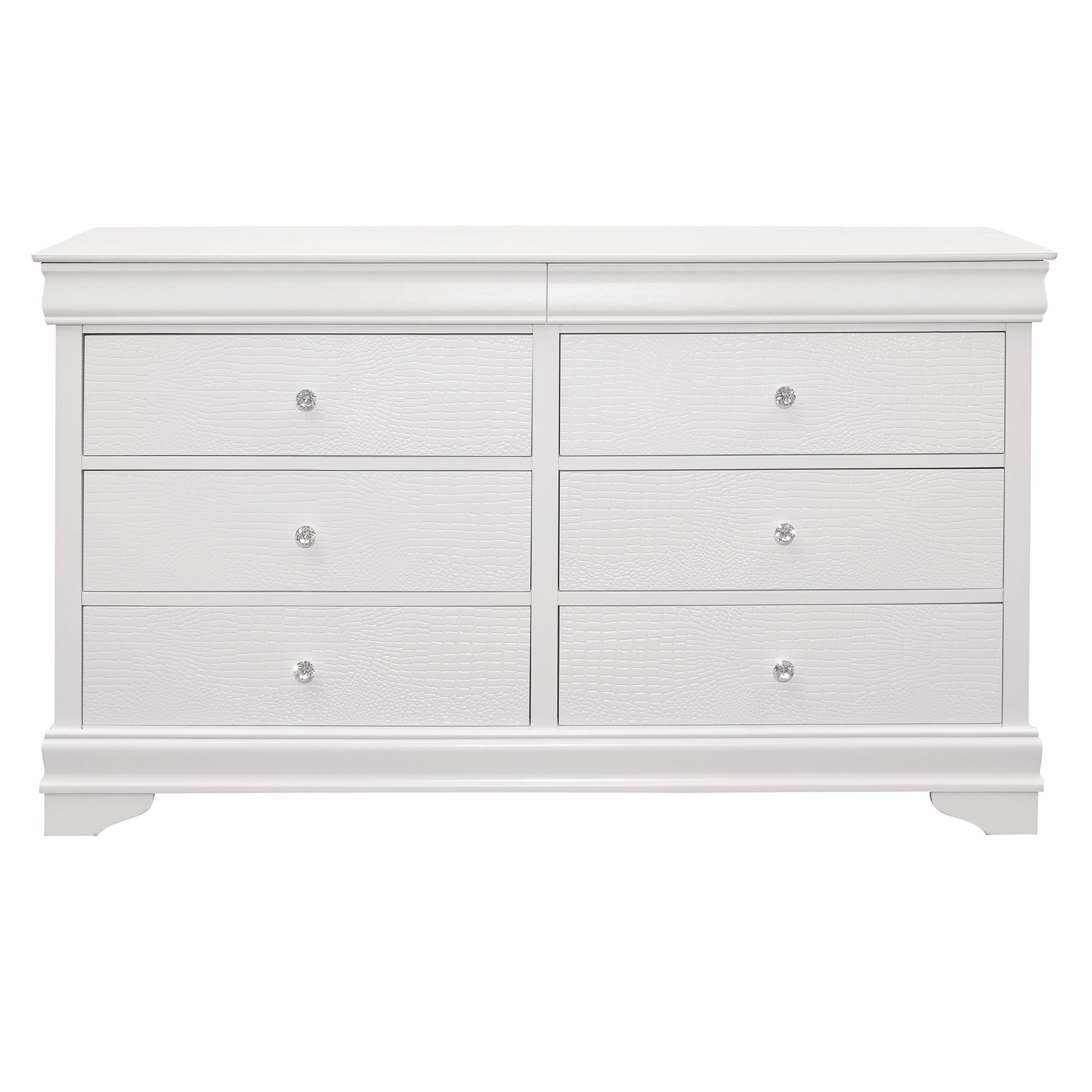 Lana White Dresser - 1556W-5 - Luna Furniture - Dallas Store