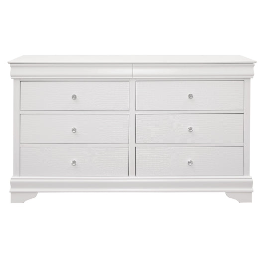 Lana White Dresser - 1556W-5 - Luna Furniture - Dallas Store