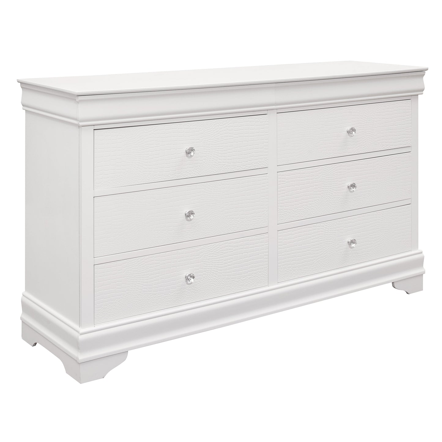 Lana White Dresser - 1556W-5 - Luna Furniture - Dallas Store