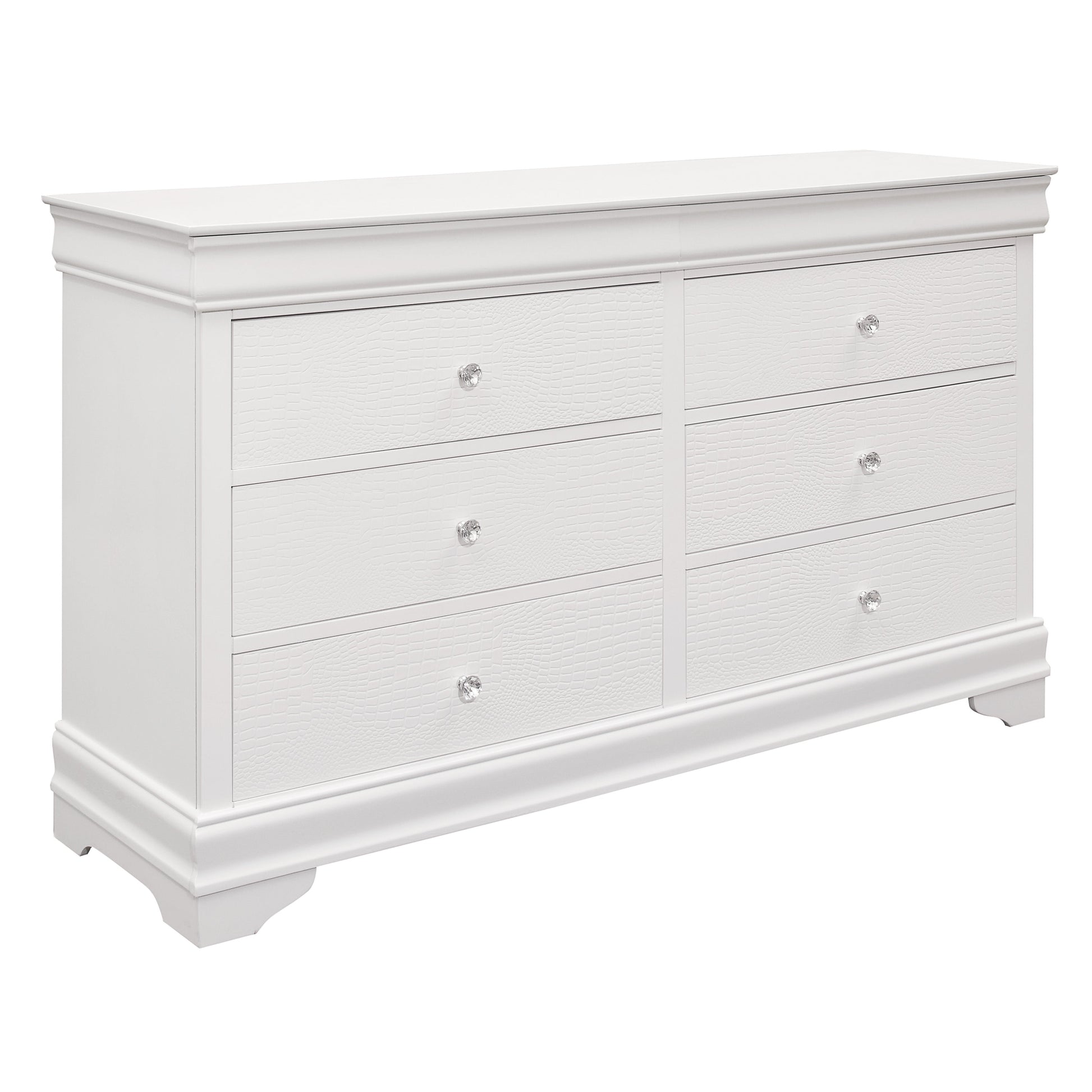 Lana White Dresser - 1556W-5 - Luna Furniture - Dallas Store
