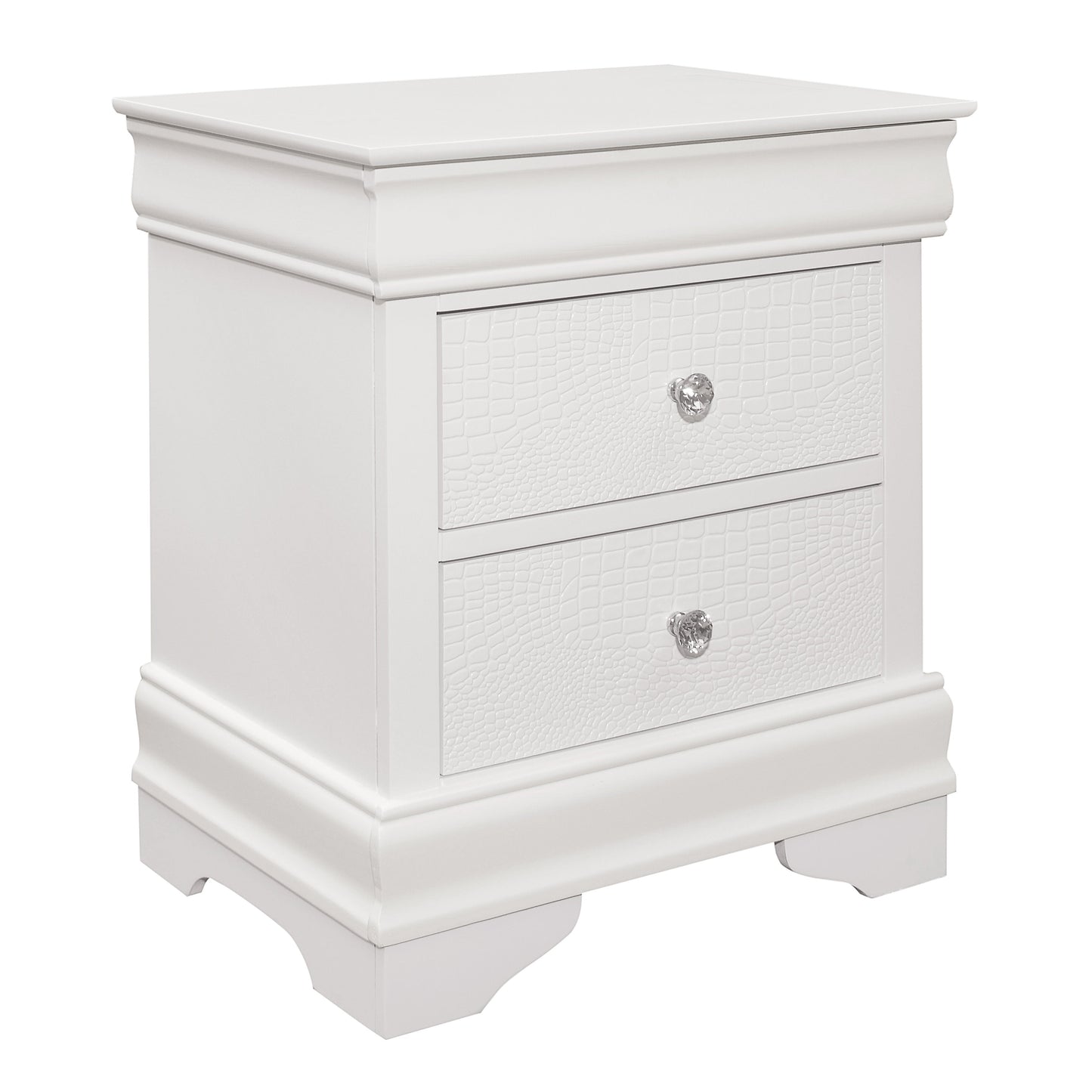 Lana White LED Upholstered Panel Youth Bedroom Set - SET | 1556WT-1 | 1556WF-3 | 1556W-4 | 1556W-9 - Luna Furniture - Dallas Store