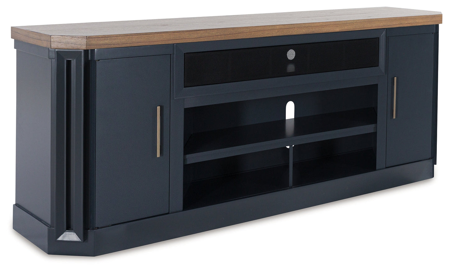 LANDOCKEN Brown/Blue 83" TV Stand - W402-68 - Luna Furniture - Dallas Store